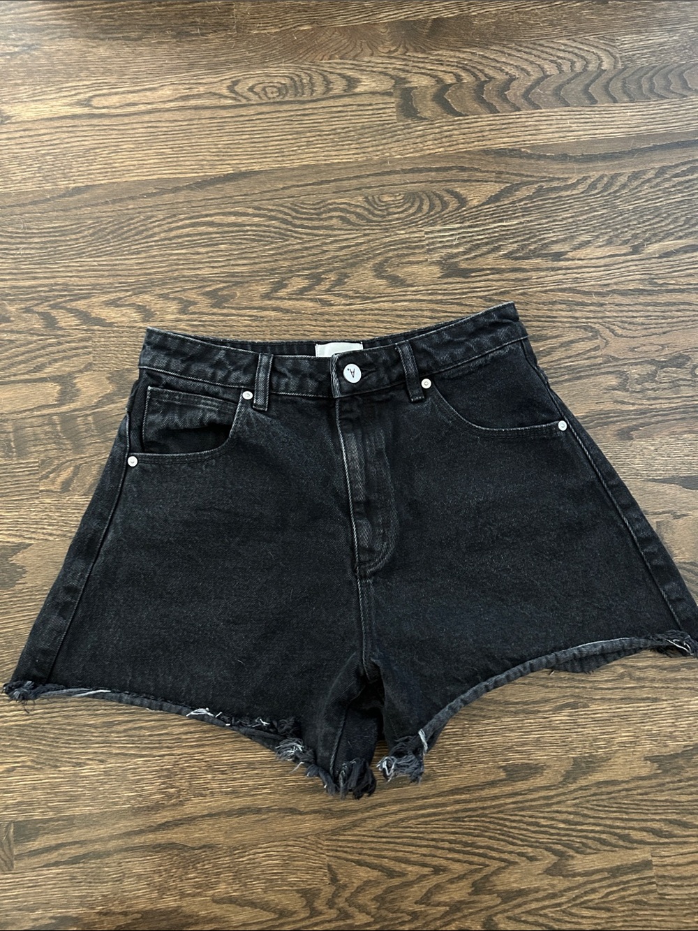 Abrand Jeans Black Denim Shorts